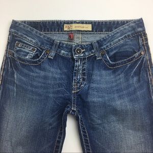 Buckle Madison Boot Cut Stretch Jeans Thick Stich